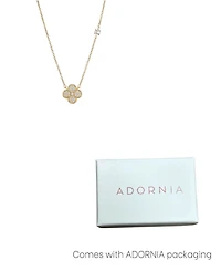 Adornia Cubic Zirconia Clover Pendant Necklace