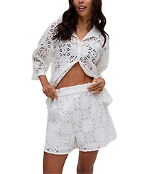 Raffya Women's Shelli All Over Broderie Anglaise Shorts