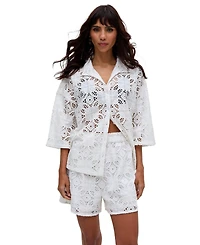 Raffya Women's Shelli All Over Broderie Anglaise Shirt