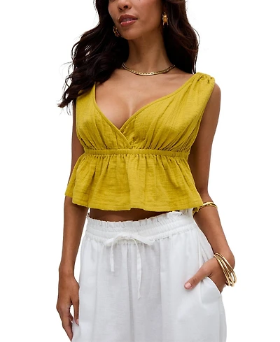 Raffya Women's Katty Deep-v Neck Blouse