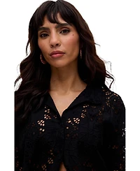 Raffya Women's Shelli All Over Broderie Anglaise Shirt