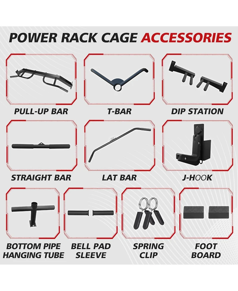 Streamdale Furniture Power Cage with Cable Crossover & Attachments