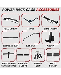Streamdale Furniture Power Cage with Cable Crossover & Attachments