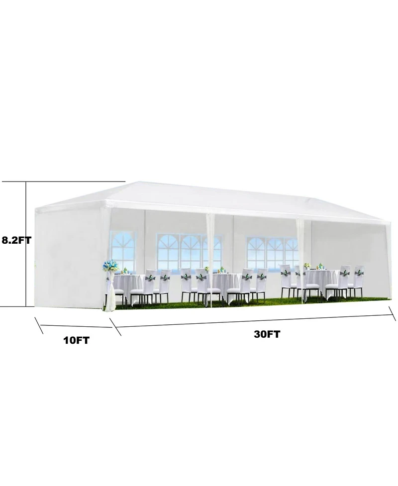 Streamdale Furniture 10x30' Outdoor Gazebo Wedding Party Tent with Sidewalls