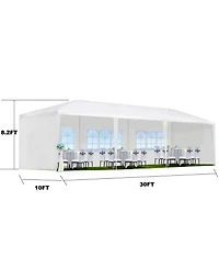 Streamdale Furniture 10x30' Outdoor Gazebo Wedding Party Tent with Sidewalls
