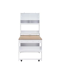 Streamdale Furniture Compact Buffet Hutch Foldable Table Storage