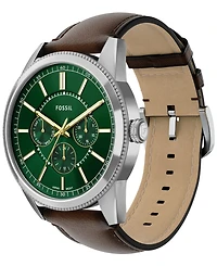 Fossil Men's Pearson Multifunction Brown Leather Watch, 42mm