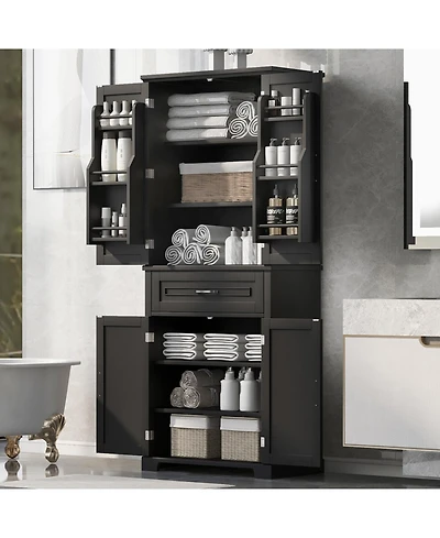 Streamdale Furniture Bathroom Storage Cabinet with Doors & Drawer