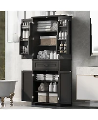 Streamdale Furniture Bathroom Storage Cabinet with Doors & Drawer
