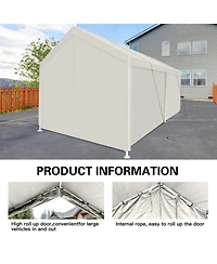 Streamdale Furniture 12x20 Heavy Duty Portable Carport - White