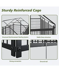 Streamdale Furniture Large Dog Kennel Outdoor Pet Pen with Roof - 7.94'L