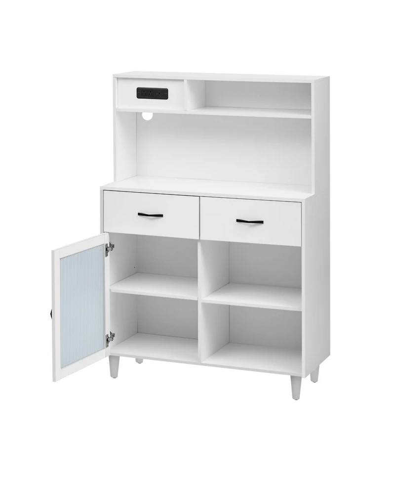 Streamdale Furniture White Solid Wood Sideboard