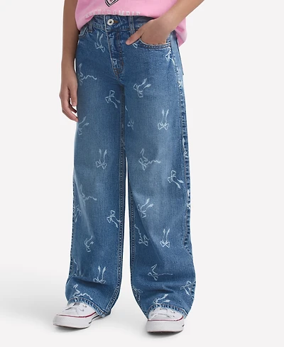 abercrombie kids Girls High Rise Discharge Wide Leg Jeans