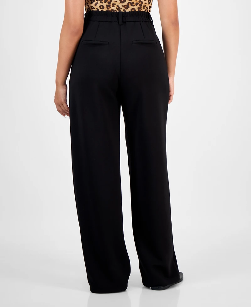Bar Iii Women's Ponte-Knit Pleated Pants, Macy's Exclusive