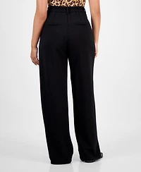 Bar Iii Women's Ponte-Knit Pleated Pants, Macy's Exclusive