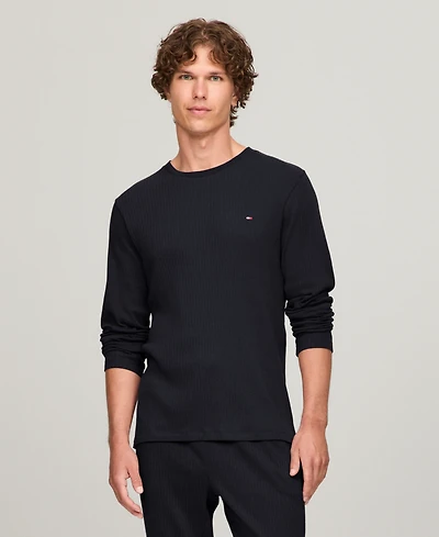 Tommy Hilfiger Men's Ribbed Long-Sleeve Pajama Shirt