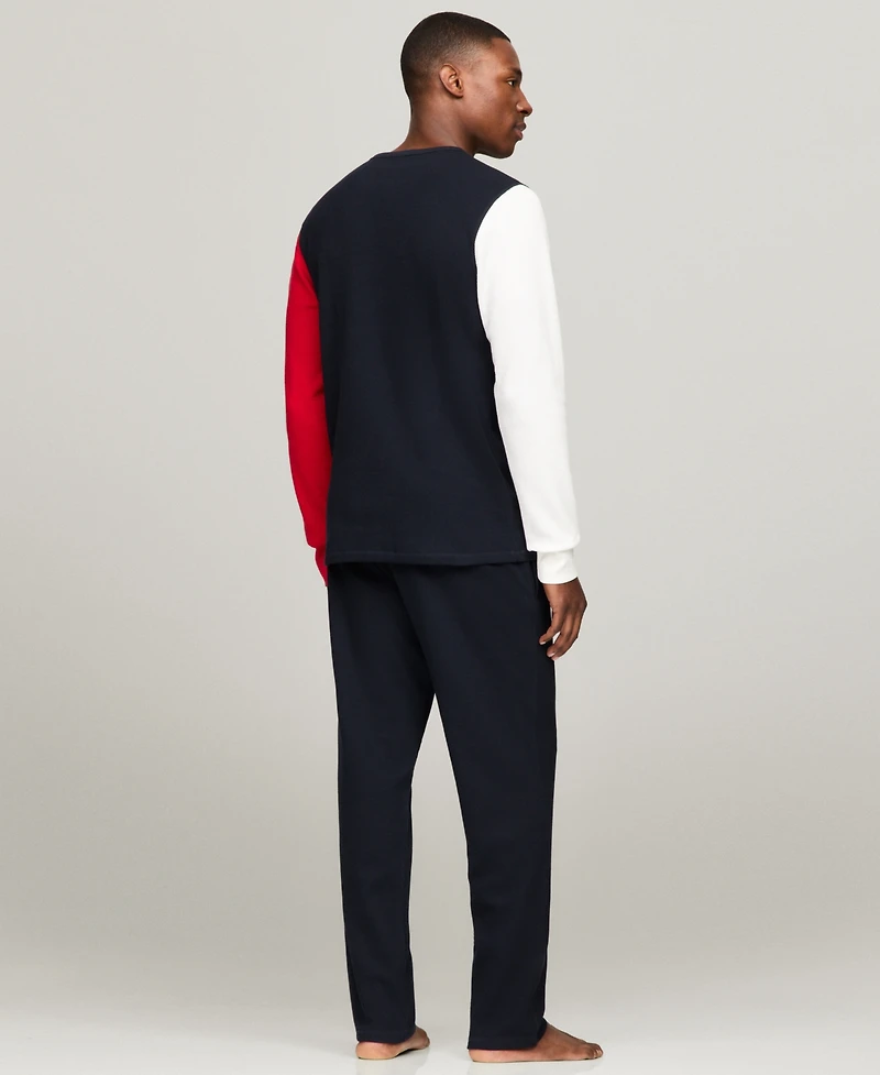 Tommy Hilfiger Men's Thermal Logo Long-Sleeve Pajama Shirt