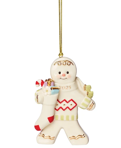 Lenox 2025 Gingerbread with Stocking Ornament