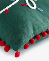 Holiday Lane Holly Jolly Decorative Pillow, 18" x 18", Exclusively for Macy's