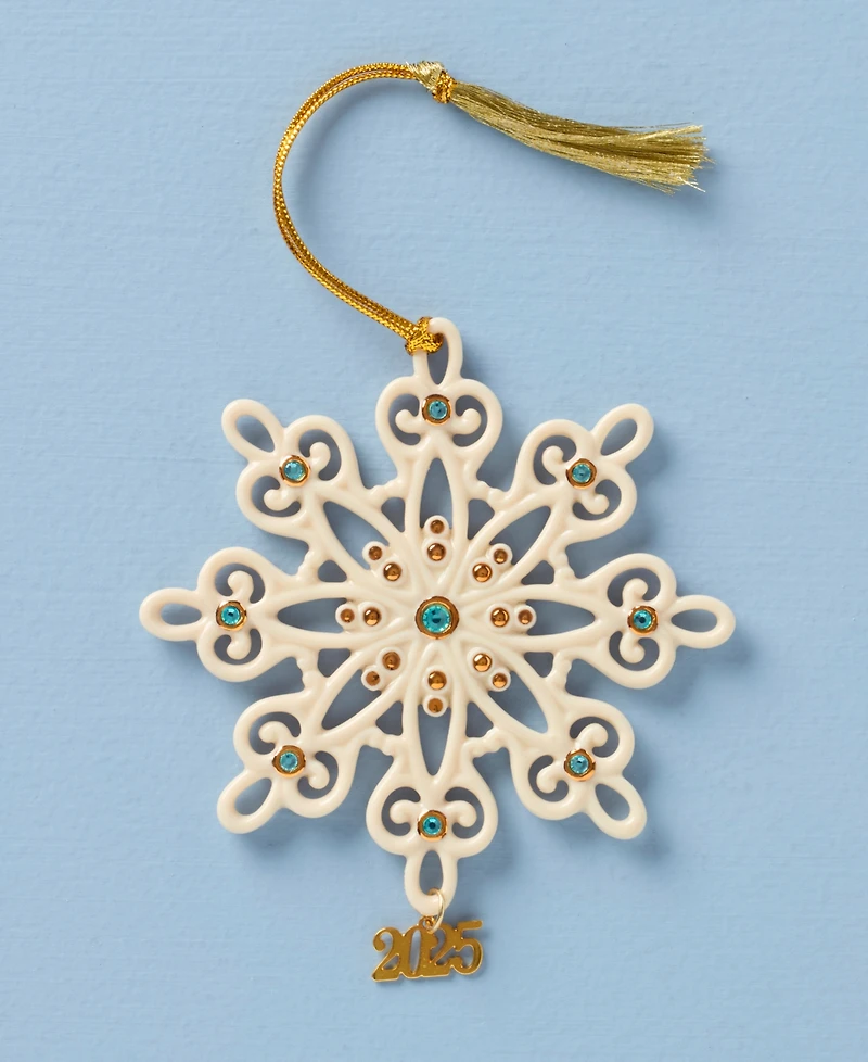 Lenox 2025 Gemstone Snowflake Ornament
