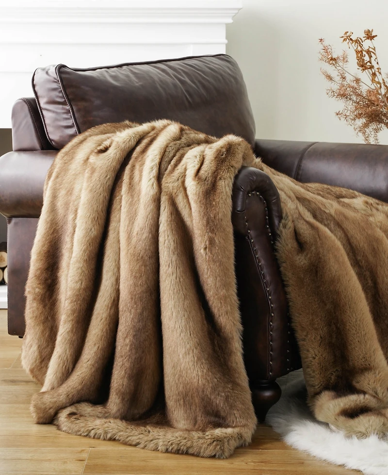 Battilo Luxury Tipped Faux Fur Throw