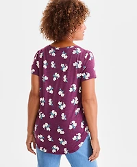 Style & Co Women's Printed Crewneck Short-Sleeve T-Shirt, Macy's Exclusive