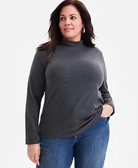 Style & Co Plus Size Mock-Neck Top, Exclusively at Macy's