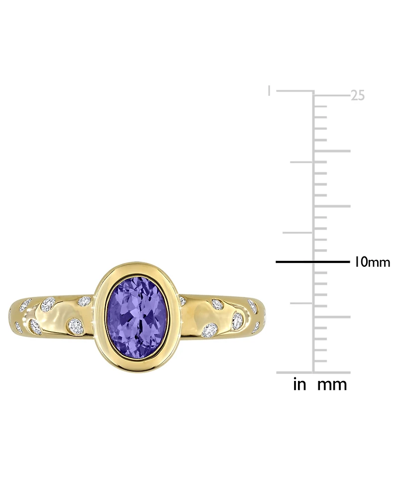 Tanzanite (3/4 ct. t.w.) & Diamond (1/4 Band 10k Gold