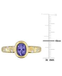 Tanzanite (3/4 ct. t.w.) & Diamond (1/4 Band 10k Gold