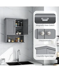 Volenca Wall Mount Bathroom Cabinet Storage Organizer with Doors and Shelves