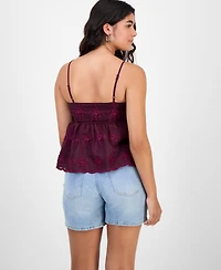 And Now This Women's Straight-Neck Embroidered Tank Top, Macy's Exclusive