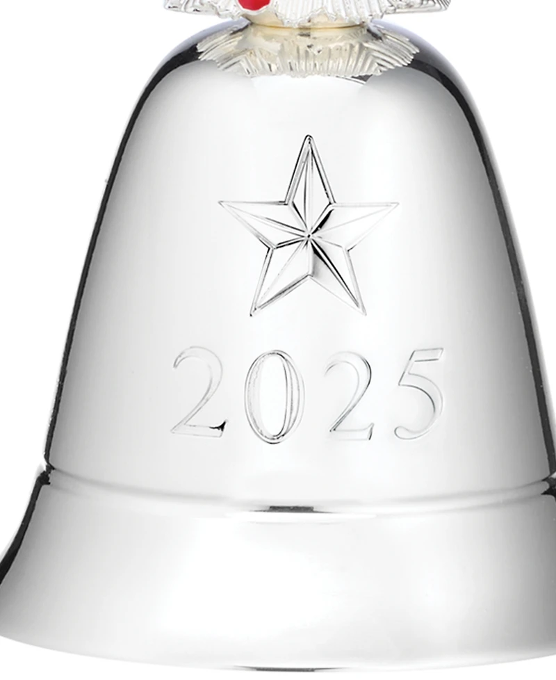 Lenox 2025 Merry Christmas Musical Bell Silver-Plate Ornament