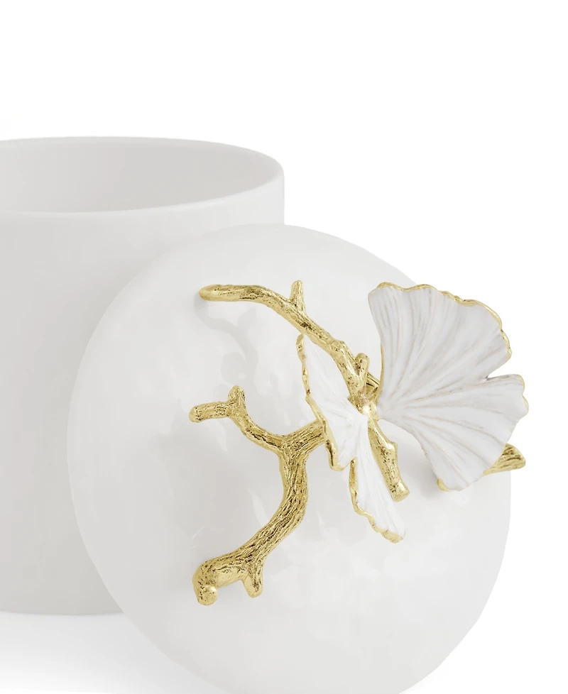 Michael Aram Butterfly Ginkgo Gold Extra Small Porcelain Canister