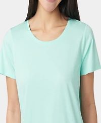 Hue Women's Solid Short-Sleeve Scoop-Neck Pajama T-Shirt