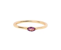 Marquise Birthstone Ring - February Amethyst