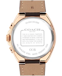 Coach Men's Jackson Dark Brown Leather Calfskin Bracelet Watch, 44mm