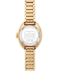 Coach Women's Sammy Gold Tone Stainless Steel Stretch Bracelet Watch, 22.5mm