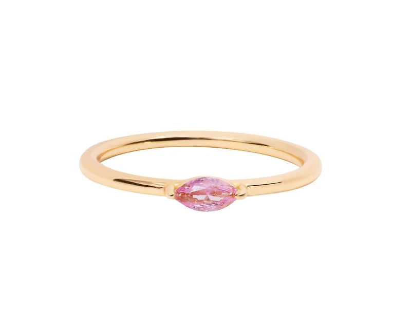 Marquise Birthstone Ring - October Pink Tourmaline