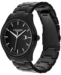 Coach Men's Oliver Black Ip Stainless Steel Bracelet Watch, 41mm
