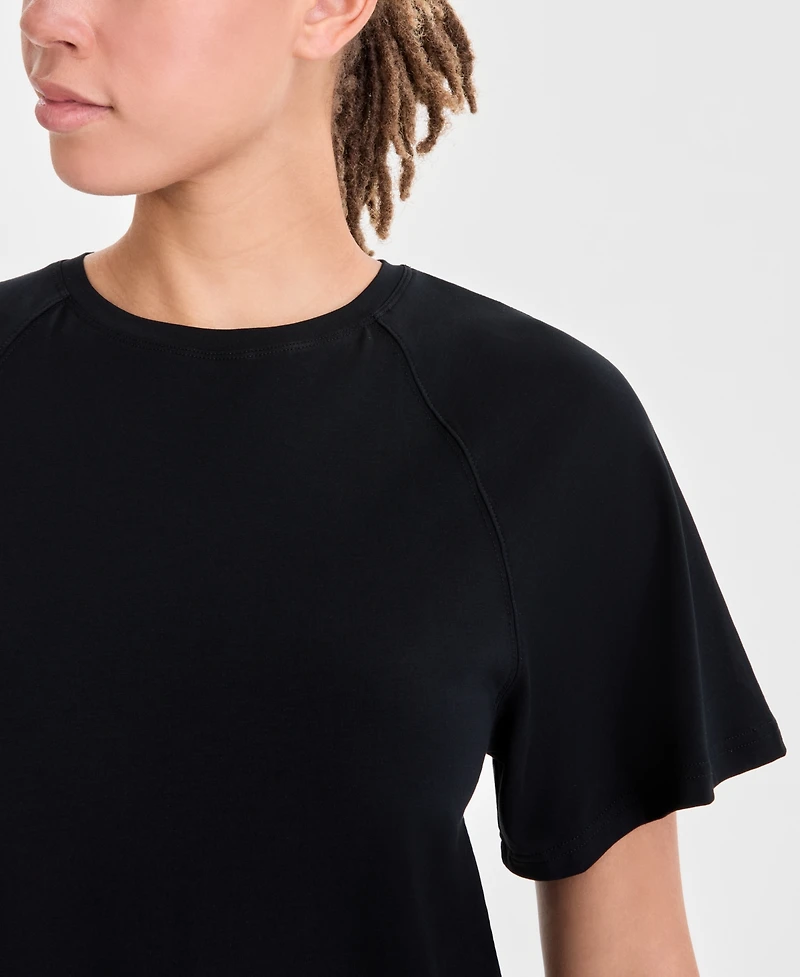 Id Ideology Women's Relaxed Crewneck Short-Sleeve T-Shirt Dress, Macy's Exclusive