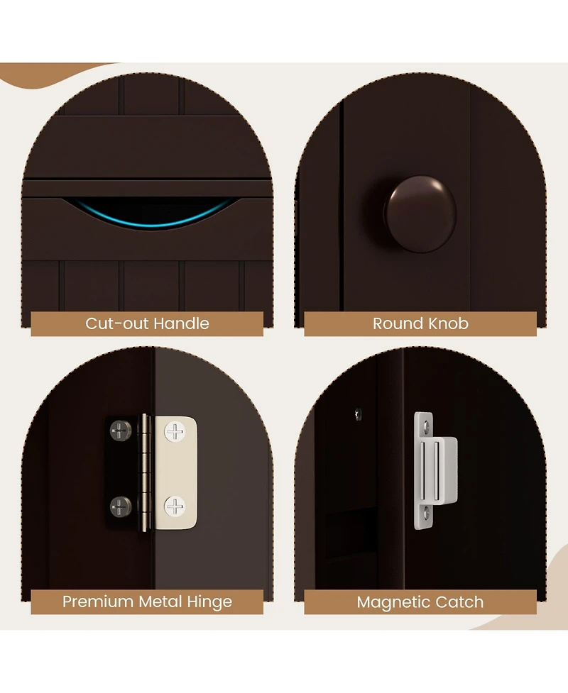 Volenca Standing Indoor Wooden Cabinet with 4 Drawers