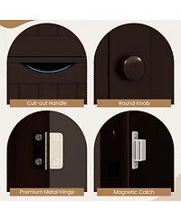 Volenca Standing Indoor Wooden Cabinet with 4 Drawers