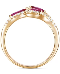 Gemstone (5/8 ct. t.w.) & Diamond (1/3 Multi-Stone Ring 14k Gold