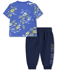 Nike Baby Boys Printed Reveal T-Shirt & Pants, 2 Piece Set
