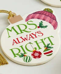 Lenox Mr. & Mrs. Ornaments, Set of 2