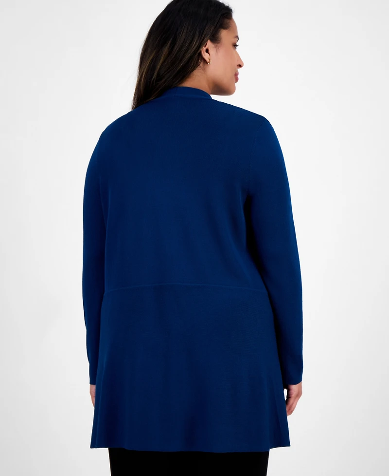 Anne Klein Plus Monteray Open-Front Cardigan