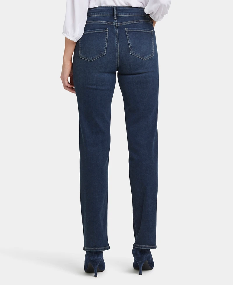 Nydj Petite Marilyn Pull On Straight Jeans