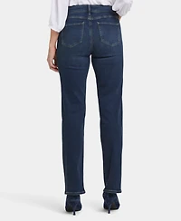 Nydj Petite Marilyn Pull On Straight Jeans