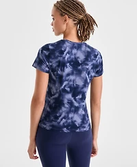 Id Ideology Women's Relaxed Smoky Dye Essential T-Shirt, Macy's Exclusive