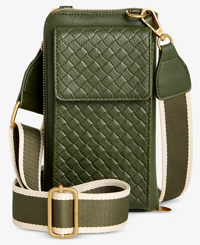 Style & Co Mini Woven Phone Crossbody, Macy's Exclusive